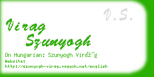 virag szunyogh business card